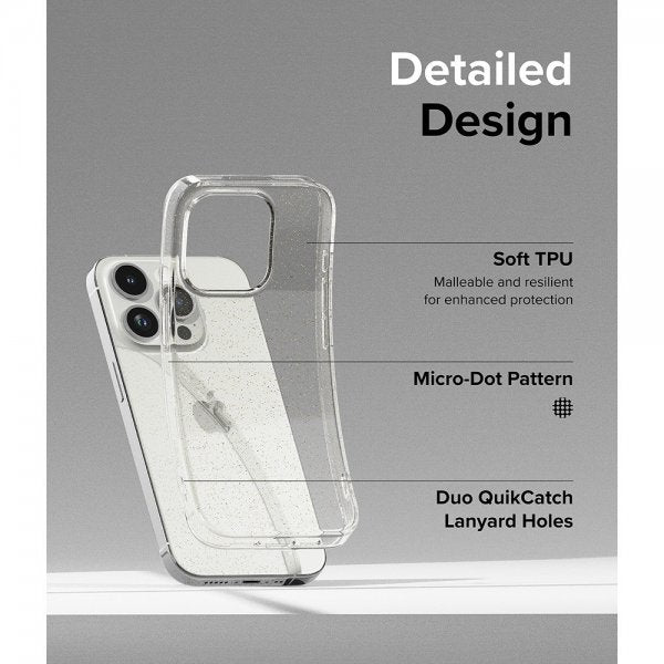 Ringke iPhone 15 Pro Air Glitter Clear -suojakuori