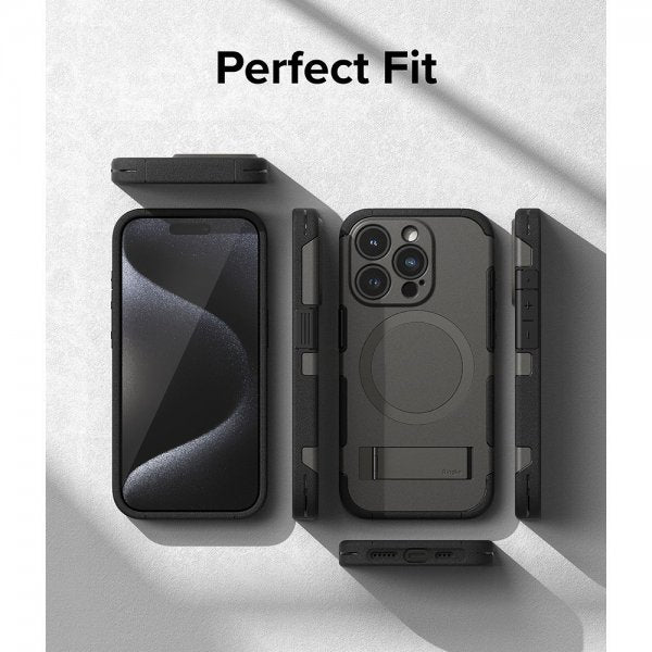 Ringke iPhone 15 Pro -suojakuori Alles MagSafe Gun Metal