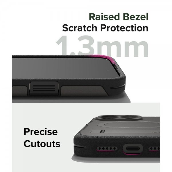 Ringke iPhone 15 Pro -suojakuori Alles MagSafe Gun Metal