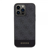 Guess iPhone 15 Pro Kuori Bottom Stripe MagSafe Musta