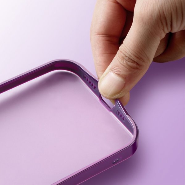 X-Level iPhone 15 Pro Kuori Kamerakehys Jalusta Violetti