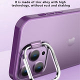 X-Level iPhone 15 Pro Kuori Kamerakehyksellä & Jalustalla Läpinäkyvä