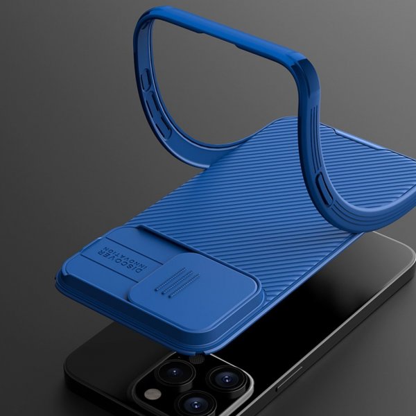 Nillkin iPhone 15 Pro -suojakuori CamShield, sininen
