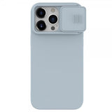 Nillkin iPhone 15 Pro -suojakuori, CamShield Silky, harmaa