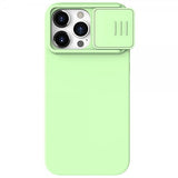 Nillkin iPhone 15 Pro -suojakuori CamShield Silky, vaaleanvihreä