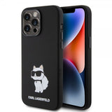 Karl Lagerfeld iPhone 15 Pro -suojakuori Choupette NFT, musta