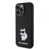 Karl Lagerfeld iPhone 15 Pro -suojakuori Choupette NFT, musta