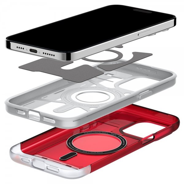 Spigen iPhone 15 Pro -suojakuori Classic C1 MagFit Ruby