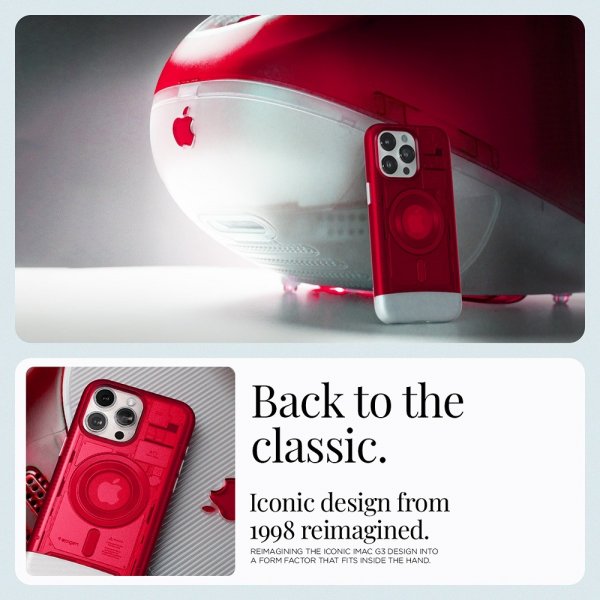 Spigen iPhone 15 Pro -suojakuori Classic C1 MagFit Ruby