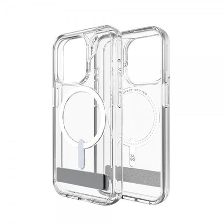 ZAGG iPhone 15 Pro Kuori Crystal Palace Snap Kickstand Transparent