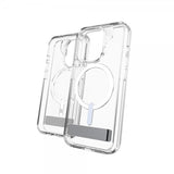 ZAGG iPhone 15 Pro Kuori Crystal Palace Snap Kickstand Transparent