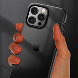 X-Level iPhone 15 Pro Kuori Himmeä Läpinäkyvä Musta