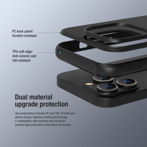 Nillkin iPhone 15 Pro Kuori Frosted Shield Pro MagSafe Musta