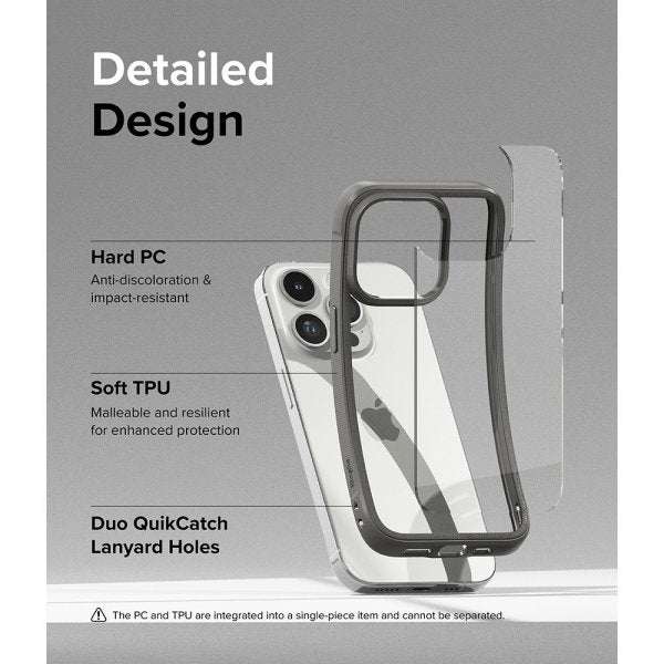 Ringke iPhone 15 Pro Kuori Fusion Bold Harmaa