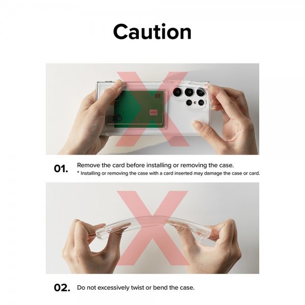 Ringke iPhone 15 Pro -suojakuori Fusion Card Clear