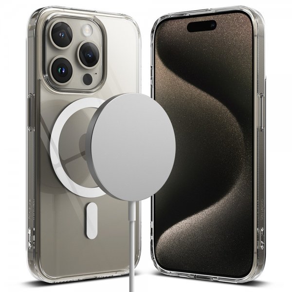 Ringke iPhone 15 Pro -suojakuori Fusion Magnetic Clear