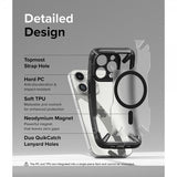 Ringke iPhone 15 Pro -suojakuori Fusion X Magnetic Matte Black