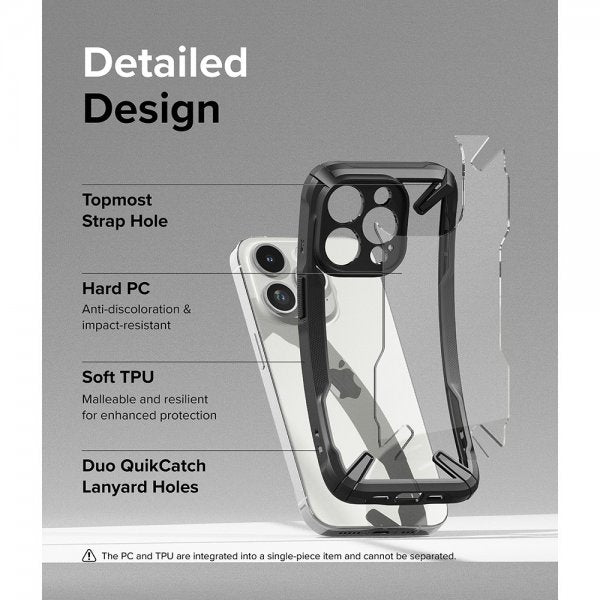 Ringke iPhone 15 Pro Kuori Fusion X Musta