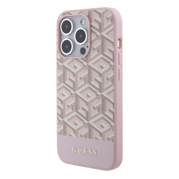 Guess iPhone 15 Pro Kuori G Cube MagSafe Pinkki