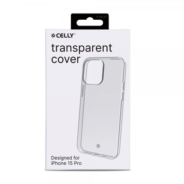 Celly iPhone 15 Pro -suojakuori GELSKIN Läpinäkyvä