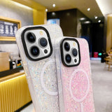 iPhone 15 Pro Kuori Glitter MagSafe Sininen