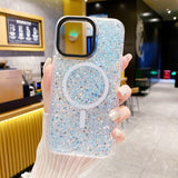 iPhone 15 Pro Kuori Glitter MagSafe Sininen