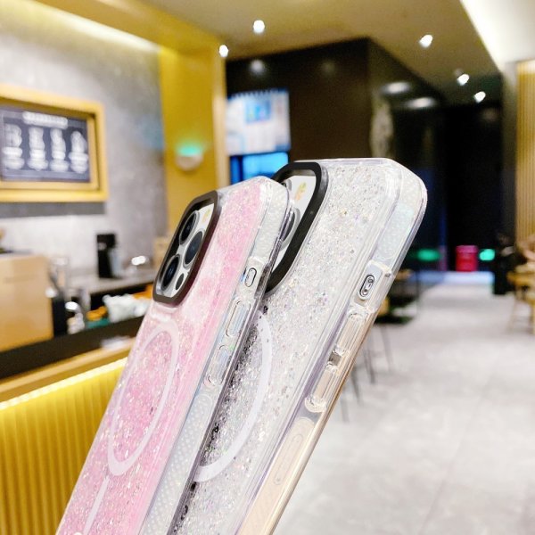 iPhone 15 Pro -glitterkuori MagSafe, kulta