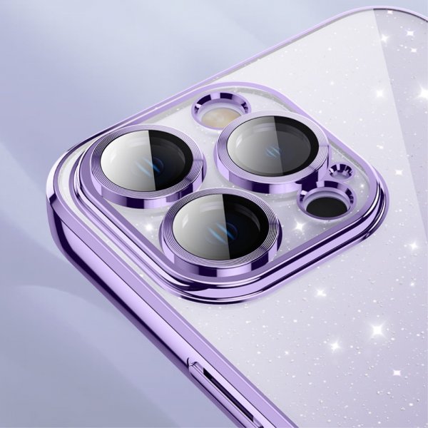 X-Level iPhone 15 Pro Kuori Glitter Läpinäkyvä Musta