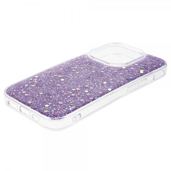 iPhone 15 Pro Kuori Paljettiglitter Violetti