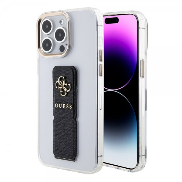 Guess iPhone 15 Kuori Grip Stand Clear Transparent