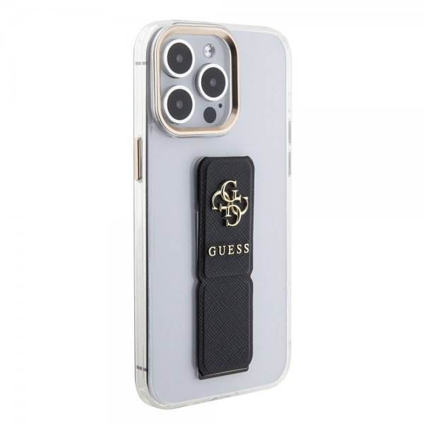 Guess iPhone 15 Pro Kuori Grip Stand Clear Transparent