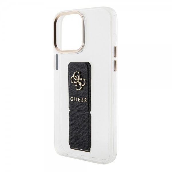 Guess iPhone 15 Pro Kuori Grip Stand Clear Transparent