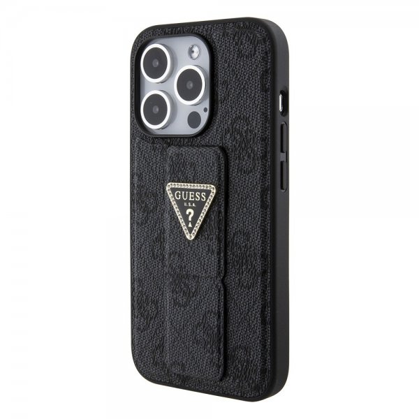 Guess iPhone 15 Pro Kuori Grip Stand Function Musta