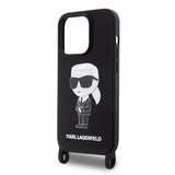 Karl Lagerfeld iPhone 15 Pro Kuori Ikonik Crossbody Musta