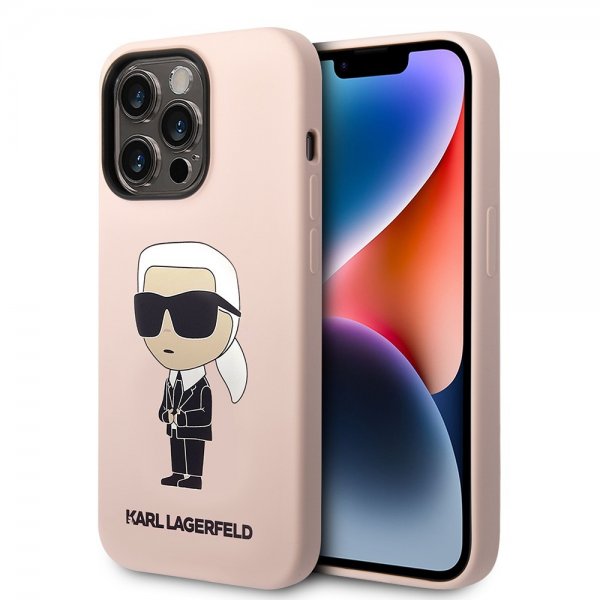 Karl Lagerfeld iPhone 15 Pro Kuori Ikonik NFT Pinkki