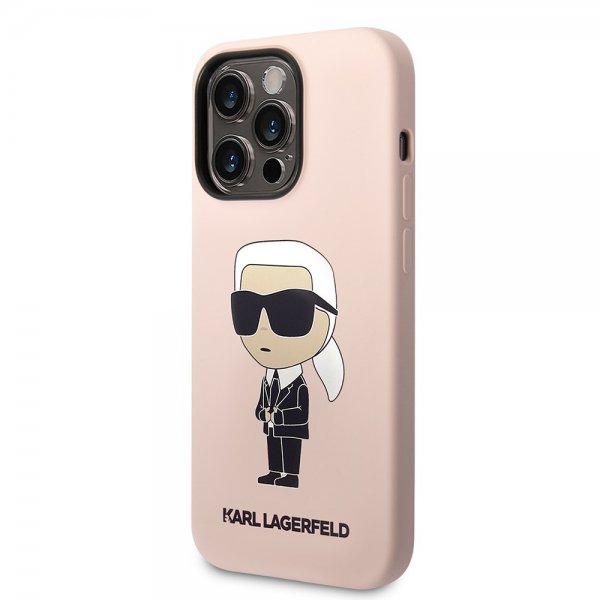 Karl Lagerfeld iPhone 15 Pro Kuori Ikonik NFT Pinkki