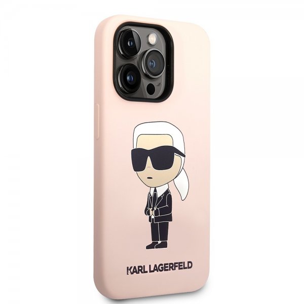 Karl Lagerfeld iPhone 15 Pro Kuori Ikonik NFT Pinkki
