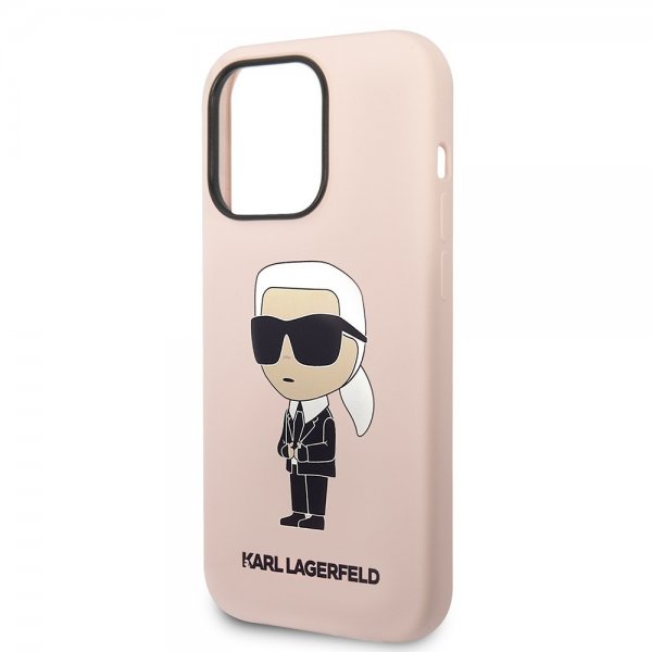 Karl Lagerfeld iPhone 15 Pro Kuori Ikonik NFT Pinkki