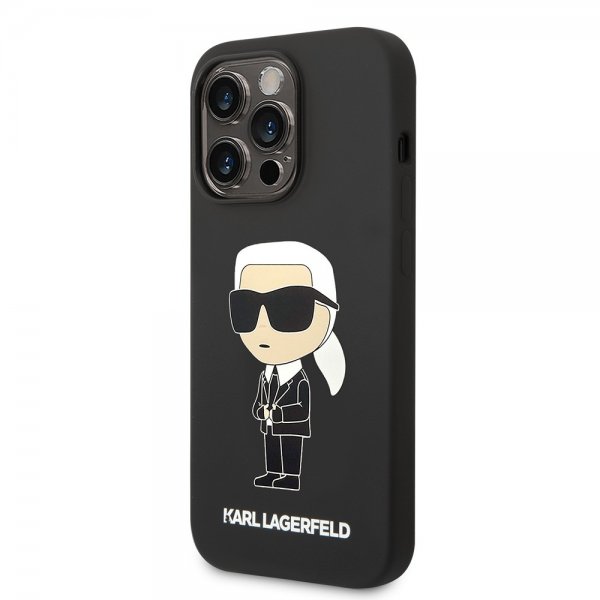 Karl Lagerfeld iPhone 15 Pro -kuori Ikonik NFT Musta