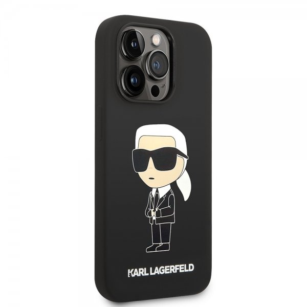 Karl Lagerfeld iPhone 15 Pro -kuori Ikonik NFT Musta