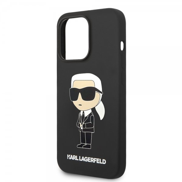 Karl Lagerfeld iPhone 15 Pro -kuori Ikonik NFT Musta