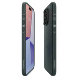 Spigen iPhone 15 Pro -suojakuori Liquid Air Abyss Green