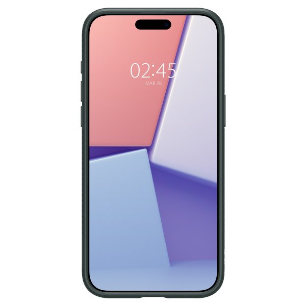 Spigen iPhone 15 Pro -suojakuori Liquid Air Abyss Green