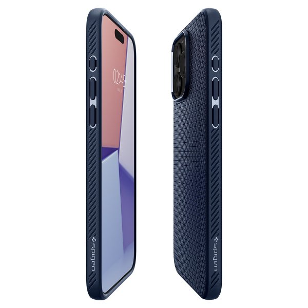Spigen iPhone 15 Pro Liquid Air -suojakuori, tummansininen