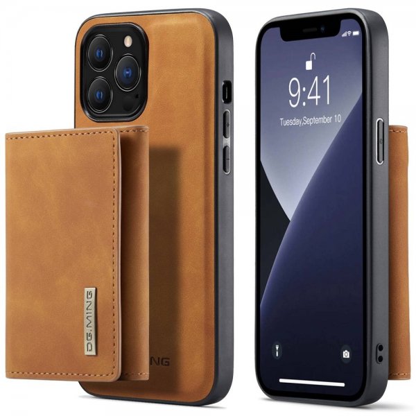 Dg.Ming iPhone 15 Pro Kuori M1-sarjan irrotettava korttipidike ruskea