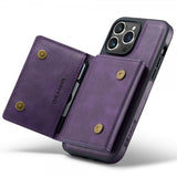 Dg.Ming iPhone 15 Pro -suojakuori M5 Series, irrotettava korttipidike, violetti