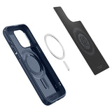 Spigen iPhone 15 Pro -suojakuori Mag Armor MagFit Navy Blue