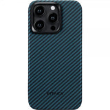 Pitaka iPhone 15 Pro -suojakuori MagEZ Case 4 Black/Blue Twill