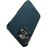 Pitaka iPhone 15 Pro -suojakuori MagEZ Case 4 Black/Blue Twill