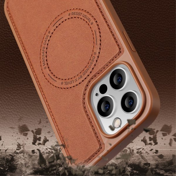 X-Level iPhone 15 Pro Kuori MagSafe Denim Jacket Sininen
